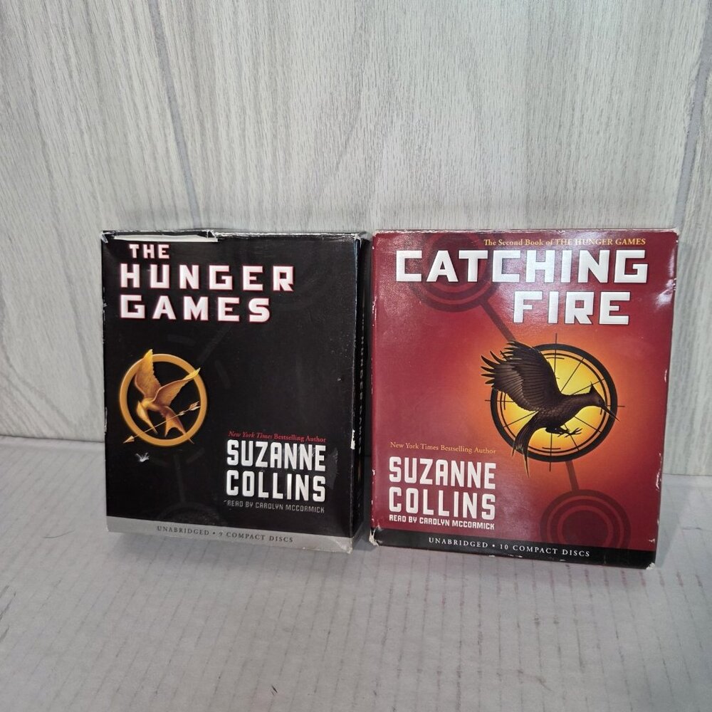SUZANNE COLLINS Related - 2 Audiobook CD Titles - The Hunger Games Catching Fire